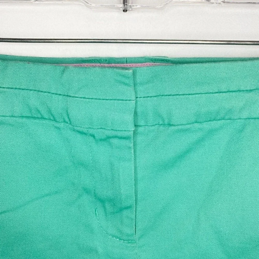 Southern Marsh Womens Sz 0 Brighton Shorts- Chino Seersucker Teal Pink Stretch